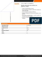 Bomba Extractora de Aceites Con Palanca, Truper: CÓDIGO: 16857 CLAVE: BOMEX-31