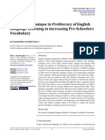 Rhythmic Technique in Preliteracy of English Language Learning in Increasing Pre-Schoolers Vocabulary