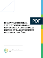 Informe CDH-UCAB Esclavitud Moderna y Explotación Laboral en Venezuela, Con Especial Énfasis en Las Condiciones Del Estado Bolívar