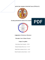 Influencia de Las Redes Sociales en Las Relaciones Humanas de Los Estudiantes de La Escuela Profesional de Ciencias de La Comunicación de La UNSAAC