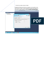 Creacion de Cluster y Base de Datos