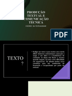 3 PRODUÇÃO TEXTUAL ECOMUNICAÇÃO TÉCNICA. Aula 3pptx