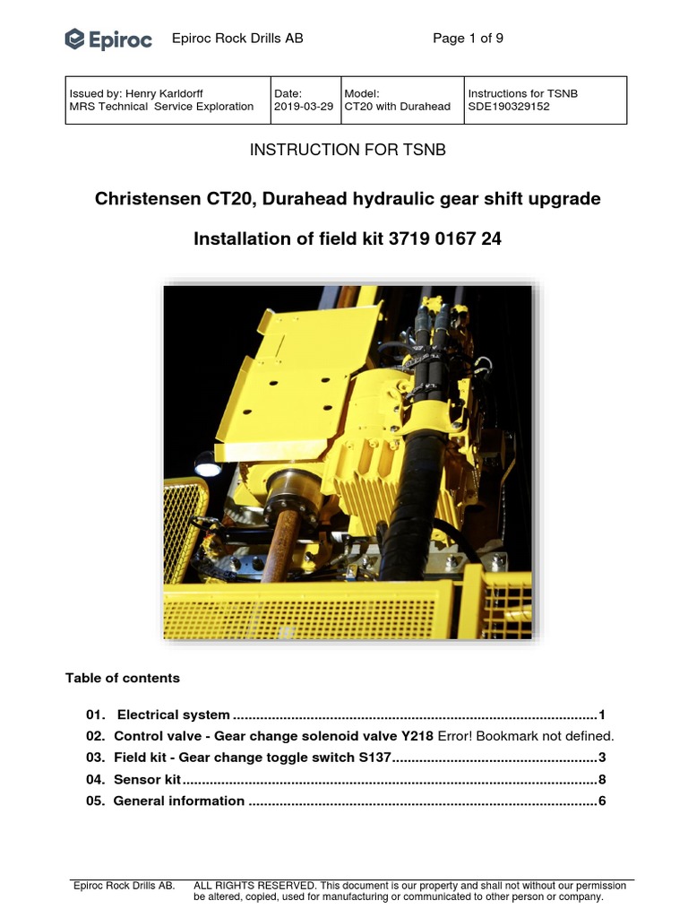 TSNB - SDE Installation CT20 | PDF | Valve | Mechanical Engineering