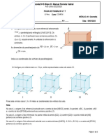 Coordenadas de vértices de paralelepípedos e cubos