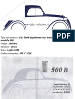 Fiat 500 B - Suplemento Do Manual de Reparação