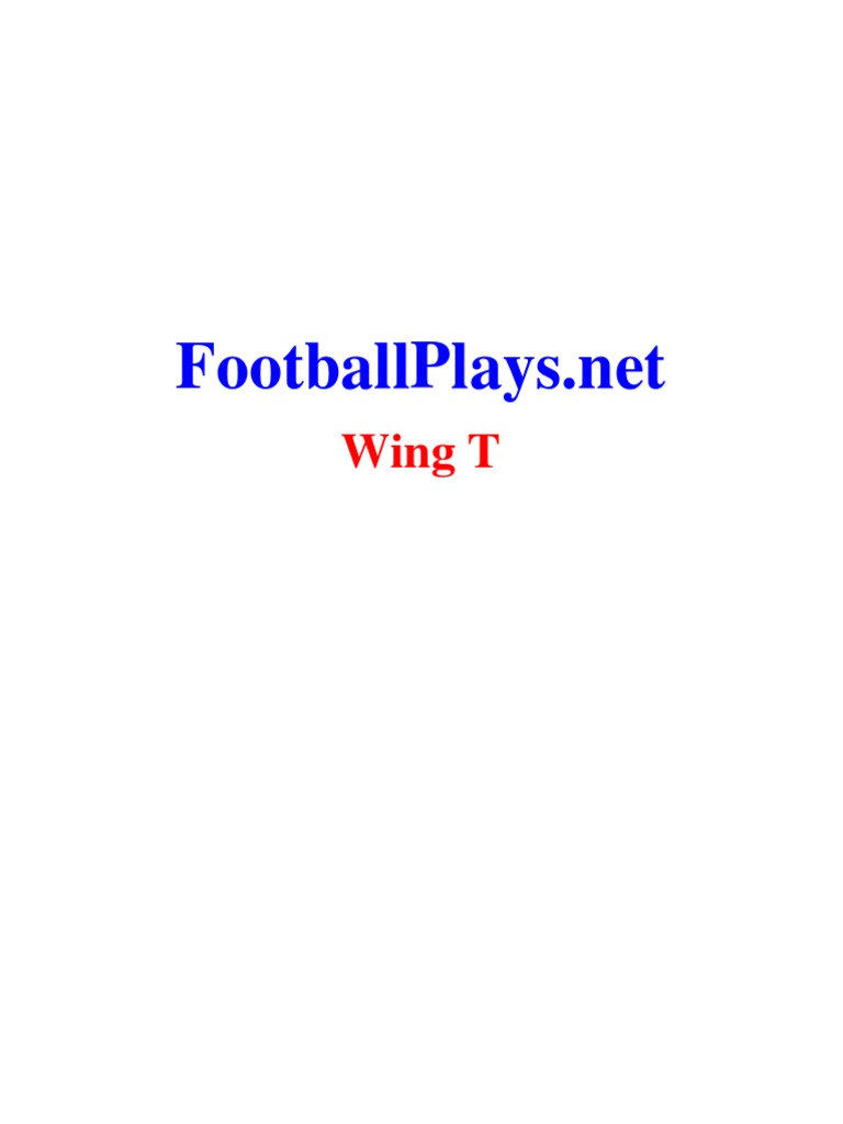Wing-T Offense Playbook for Youth Football | PDF | Quarterback | Sport ...