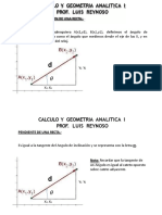 Angulo de Inclinacion y Pendiente de Una Recta