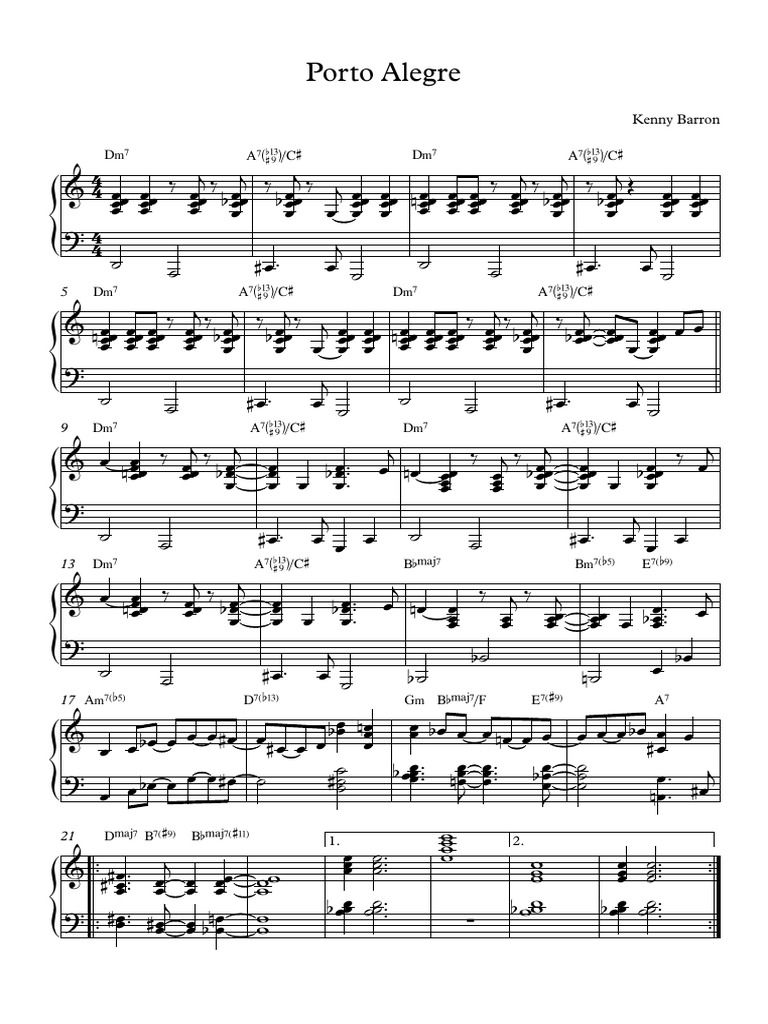Kenny barron porto alegre theme pdf checs