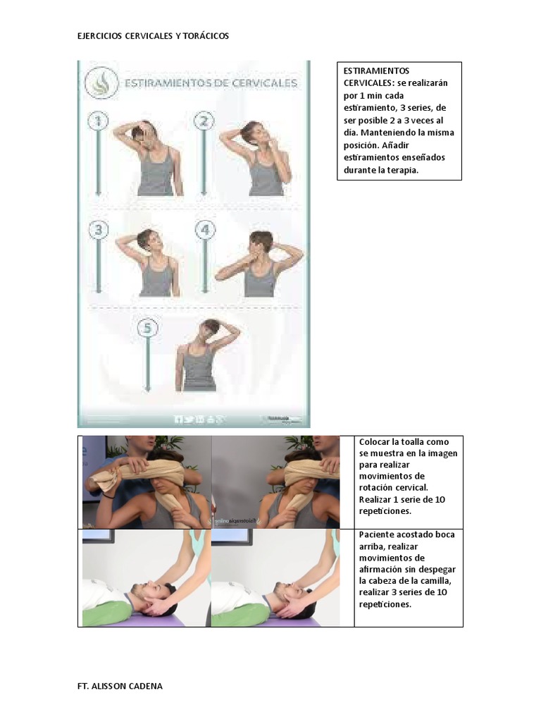 Ejercicios Cervicales con Toalla | PDF