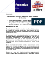 07.05.2020 Secretario de Hacienda Expuso Plan Financiero