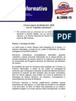 07.05.2020 Boletín Convocatoria de Estímulos Literario