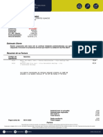 Factura de servicios de TV por cable para Jaime Servando