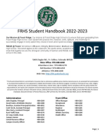 FRHS Student Handbook 2022-2023
