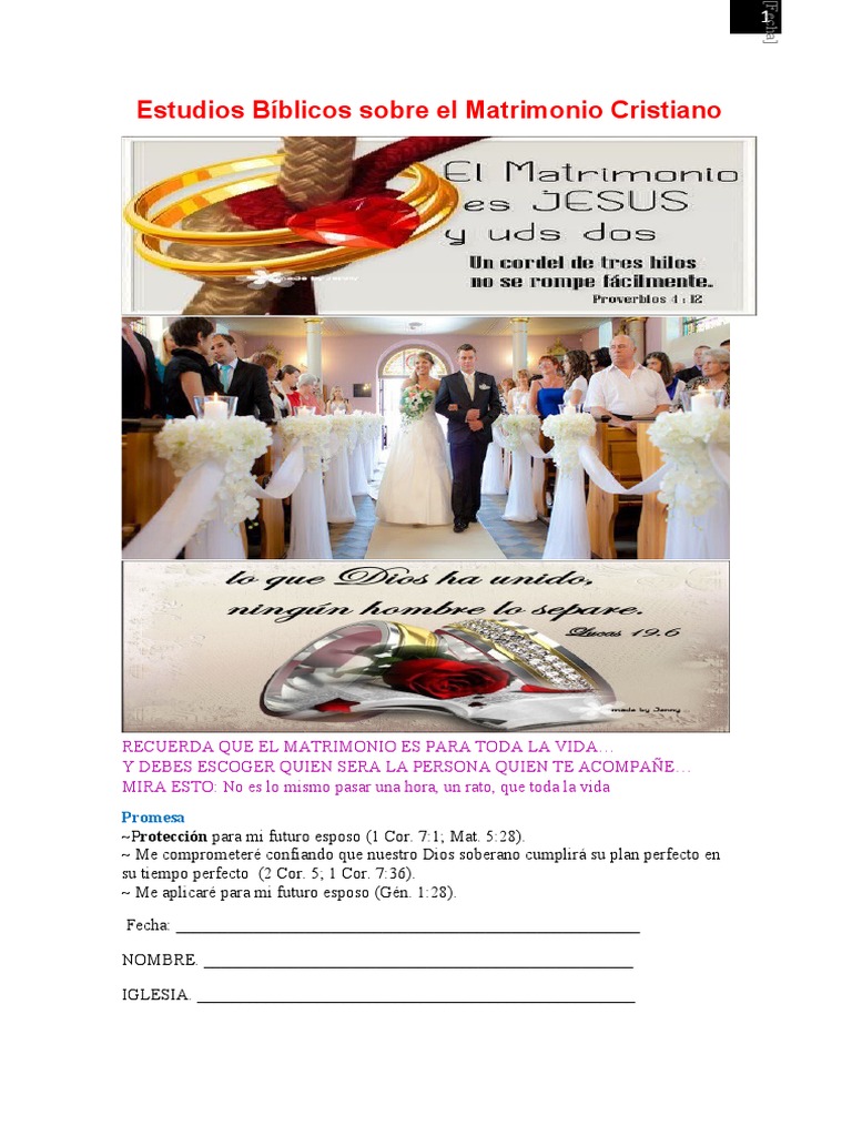 Estudios Bíblicos sobre el Matrimonio Cristiano | PDF | Amor | Cristo ...