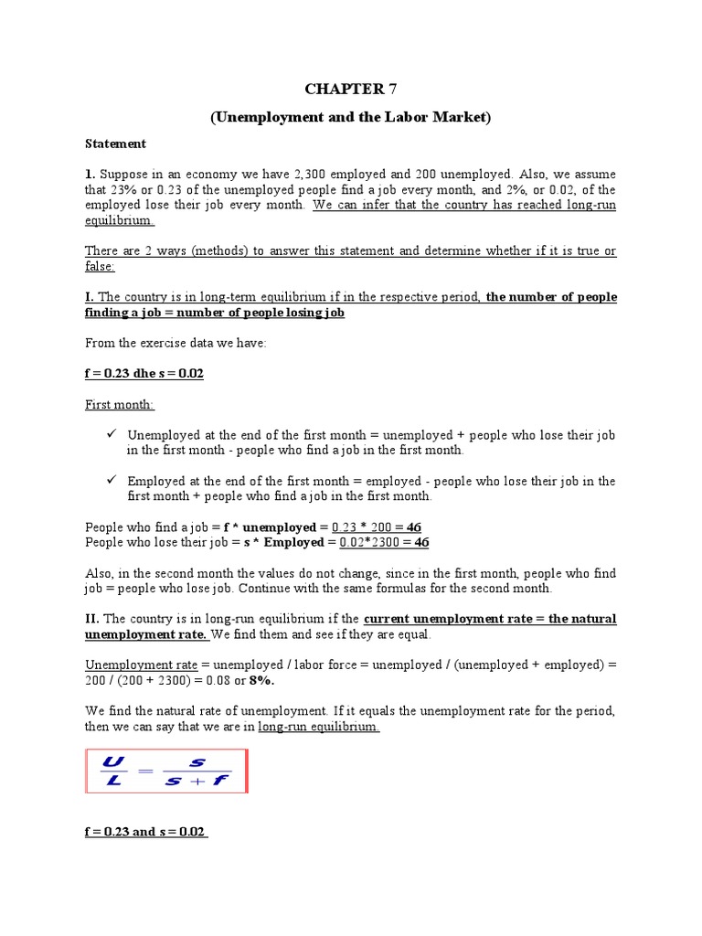 Labor Market Equilibrium Analysis | PDF | Unemployment | Labour Economics