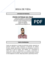 Hoja de Vida Pedro Esteban