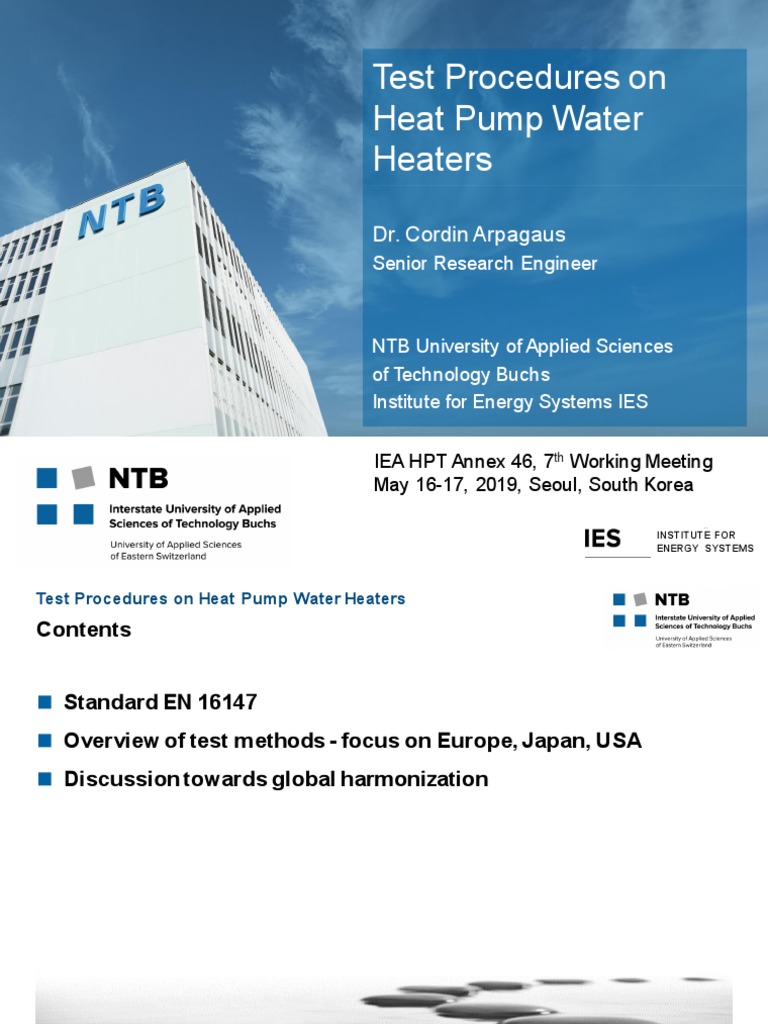 Testing Heat Pump Water Heaters | PDF | Water Heating | Heat Pump