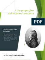 MÓDULO 1 (AULA 2) - Lei Das Proporções Definidas Ou Constante