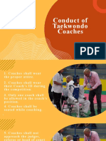 Conduct of Taekwondo Coaches and Technical Officials