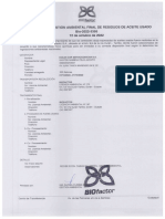 Certificado de Desechos Biofactor