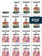 Crachás Turma Da Mônica - Funções Na Sala de Aula