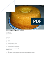 Bolo de iogurte úmido e macio