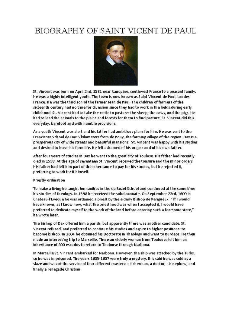 Livre “Vie Abrégée De Saint Vincent De Paul” – édition 1851, Reliure Cuir, En Français, Occasion
