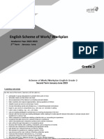 English Grade 2 Workplan 2nd Term (2022-23)