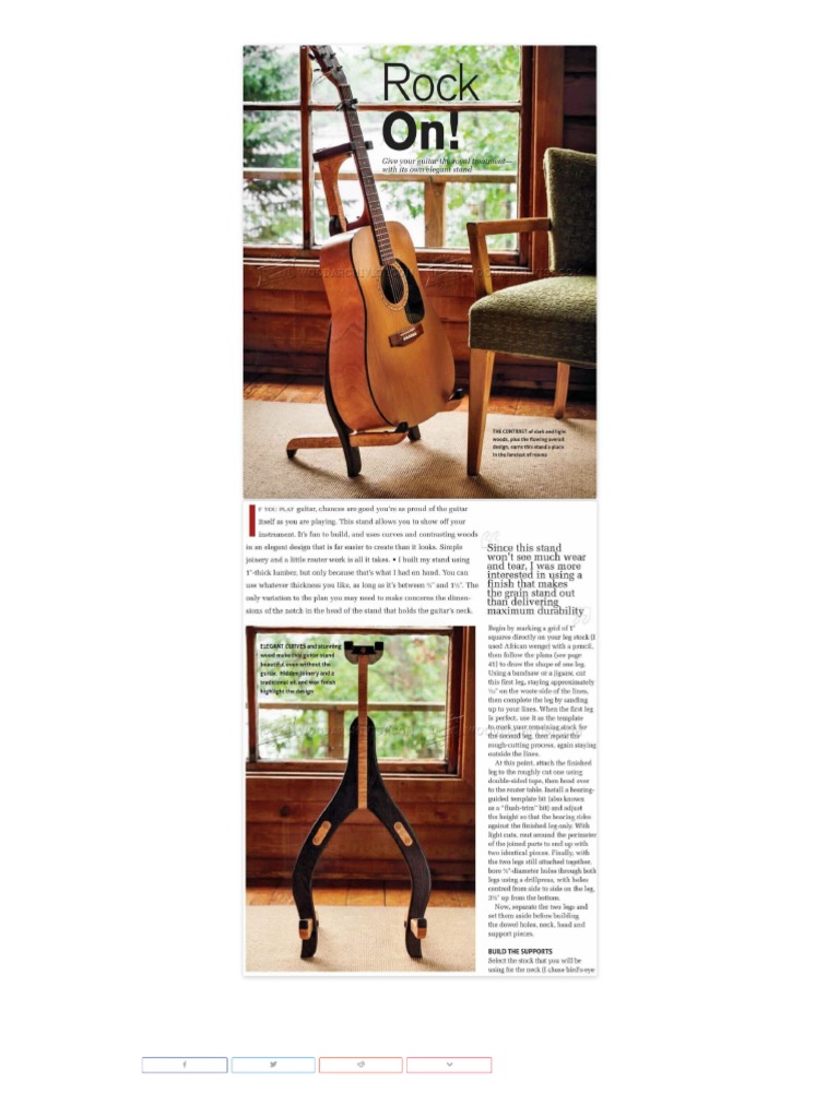 Guitar Stand Woodworking Plans PDF