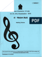 2018 OL Western Music Marking Scheme English Medium