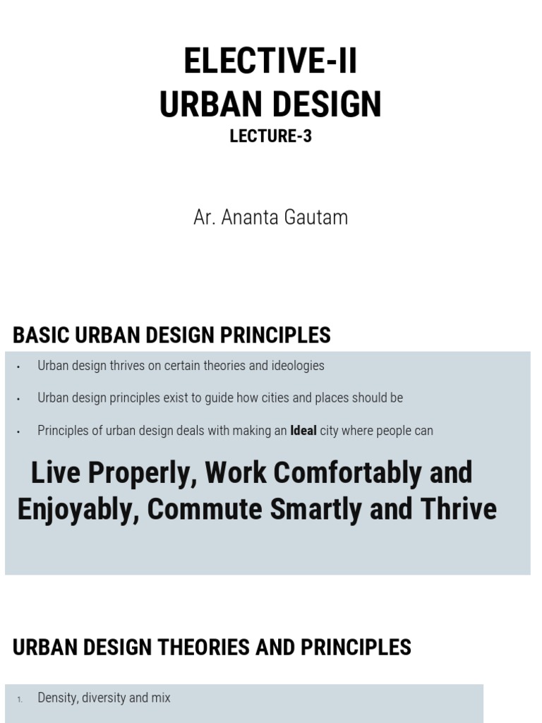 Urban Design Lecture 3 Pdf Urban Design