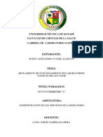 ASPECTOS POSITIVOS Y NEGATIVOS DEL REGLAMENTO DE FUNCIONAMIENTO DE LABORATORIOS CLÍNICOS