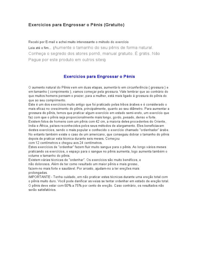 Exercícios PDF Pênis