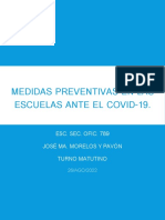 Medidas Preventivas en Las Escuelas Ante El Covid-19