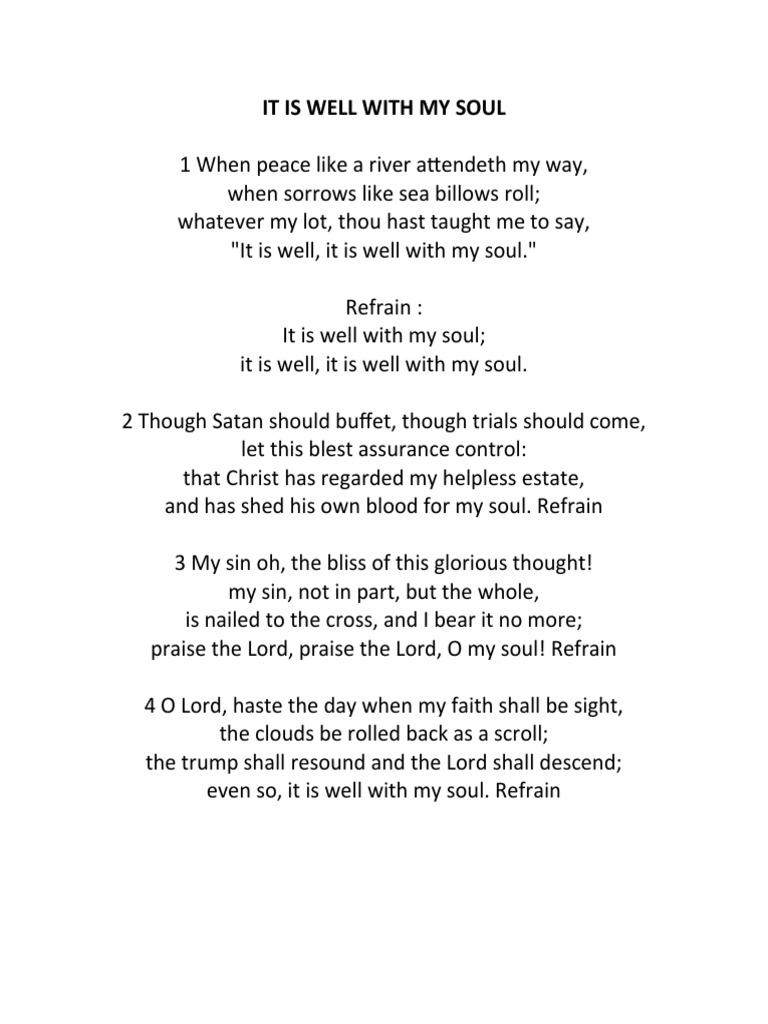 It is well with my soul pdf