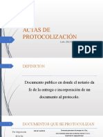 Actas de Protocolización