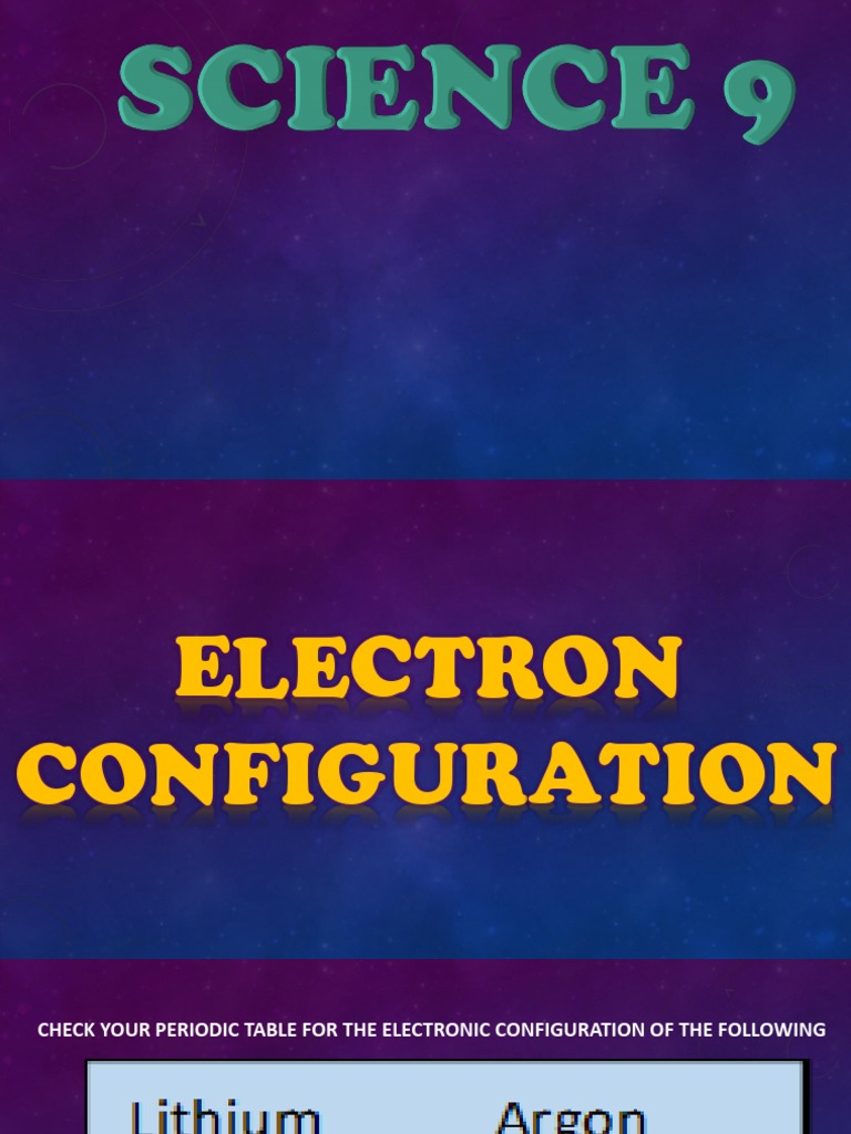 Electron Configuration Guide PDF