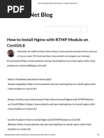 How To Install Nginx With RTMP Module On CentOS 8