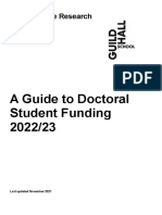 Doctoral Funding Guidance 202223