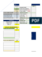 Analisis Flujo Caja Puntos Criticos Sensibilidad