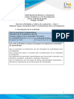 Guía de Actividades y Rúbrica de Evaluación - Unidad 1 - Fase 1 - Elaborar Mapa Conceptual Sobre La Metodología de La Investigación