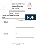 Hoja de Datos Reacciones Químicas