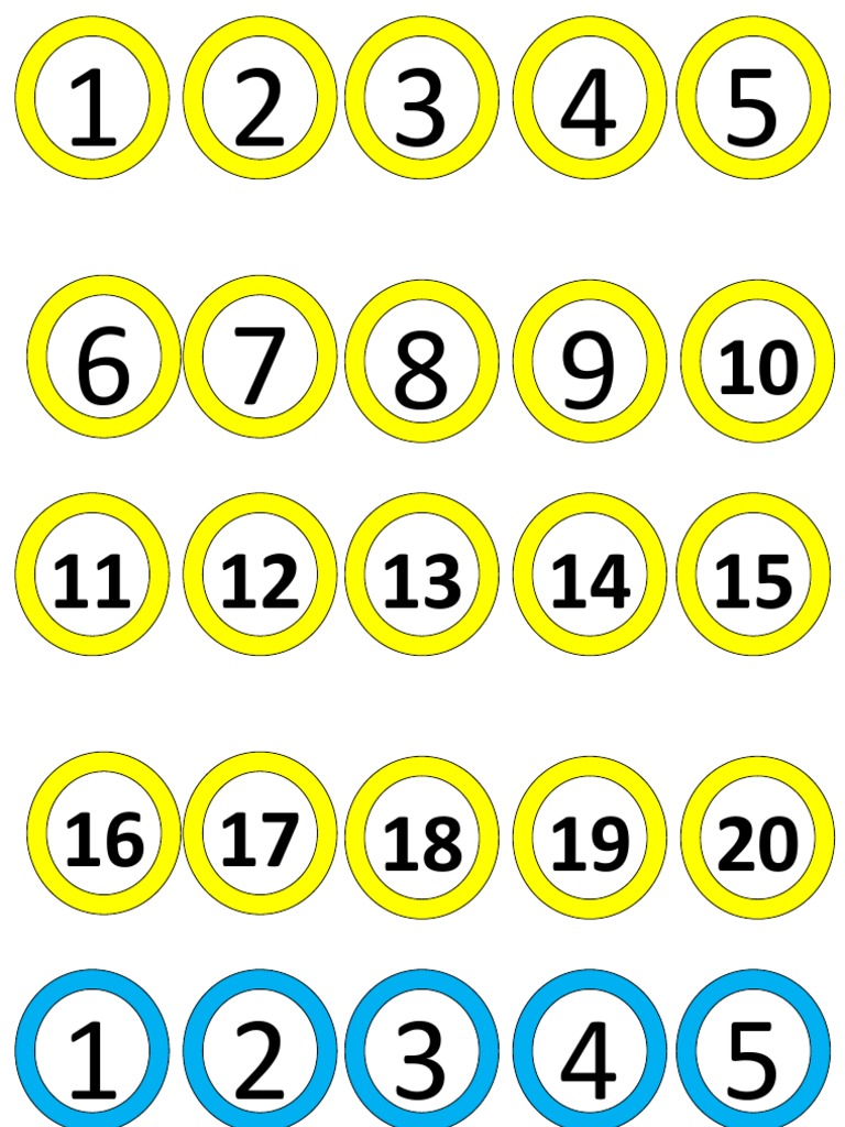 Number Chairs PDF