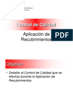 Aplicación Recubrimientos Control Calidad