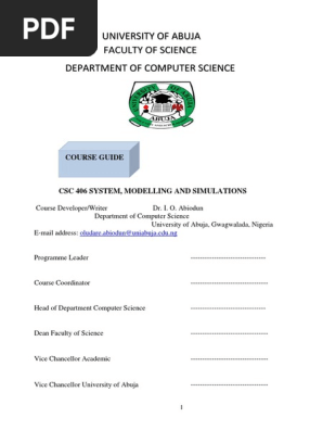System Modeling and Simulation Course Guide | PDF | Regression