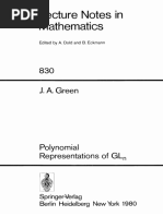 (Lecture Notes in Mathematics 830) James A. Green (Auth.) - Polynomial Representations of GLN (1980, Springer) (10.1007 - BFb0092296) - Libgen - Li