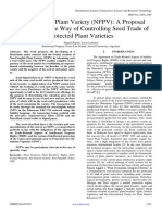 Non-Fungible Plant Variety (NFPV) A Proposal For An Innovative Way of Controlling Seed Trade of Protected Plant Varieties