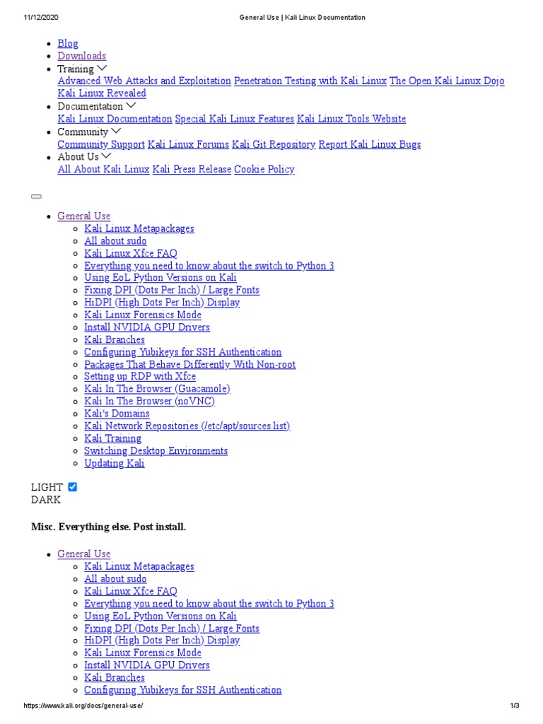 Kali Linux Documentation