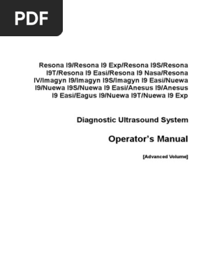 Diagnostic Ultrasound System Operator’s Manual