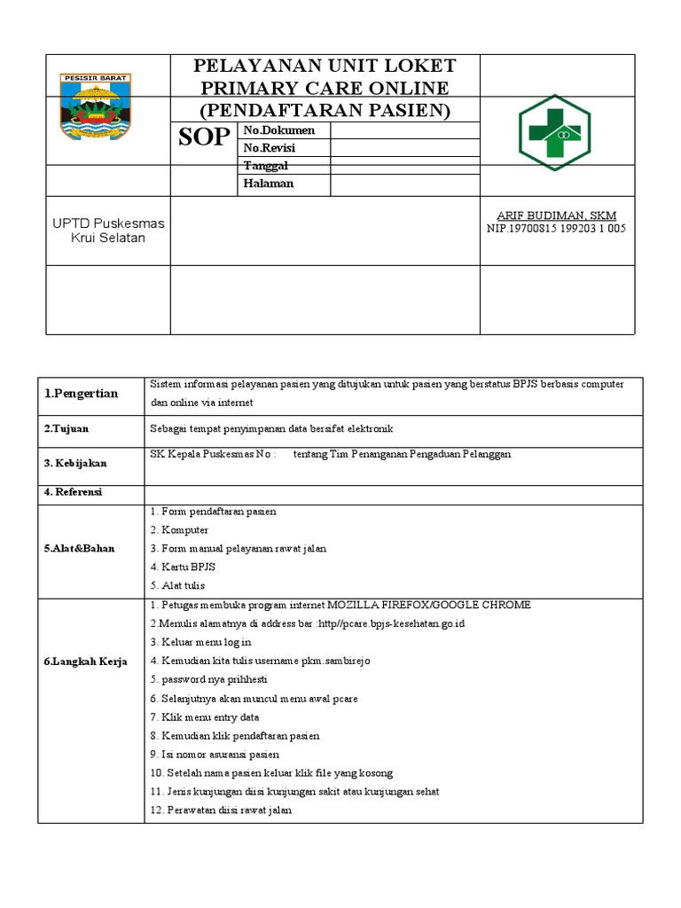 Pendaftaran Pasien Bpjs Online Pdf